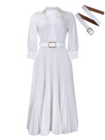 Women's Solid Color Plus Size Dress - Image 2