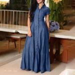 Women's Dress Shirt Collar Pocket Plus Size - Image 5