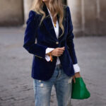 Velvet Lapel Casual Suit Business Fashion Slim Single-breasted Jacket Outwear Clothing For Women - Image 5