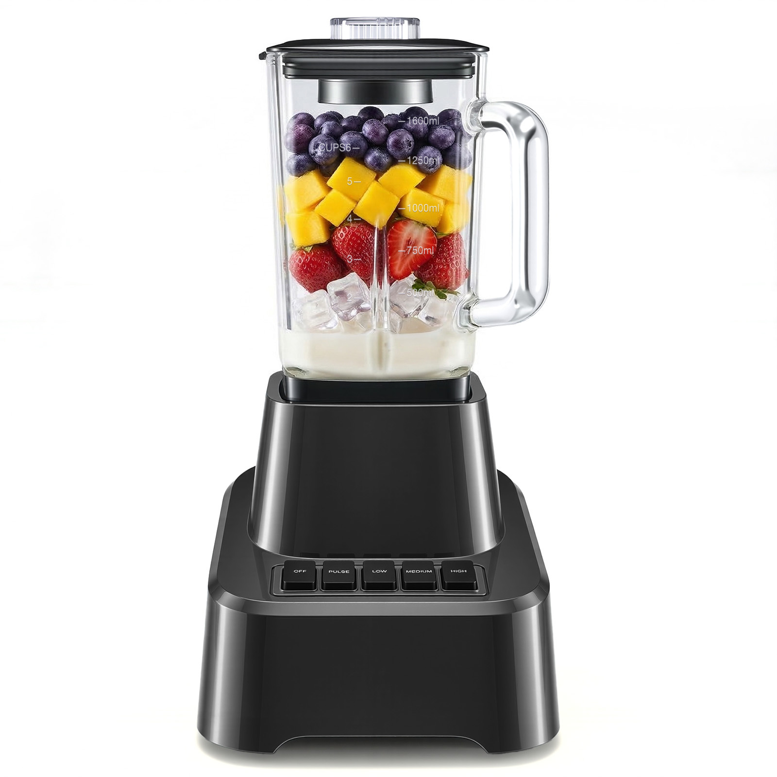 5c6d6d18-49b6-496e-8870-1e44b5ebd502.jpg Professional Ice Cream Blender, Full-size Household Blender, Equipped With A 54-ounce Large-capacity Glass Cup - Image 1