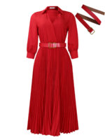 Women's Solid Color Plus Size Dress - Image 3
