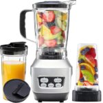 Portable Countertop Blender 1.5L – Multi-Function Smoothie & Milkshake Maker with Travel Cup