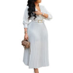 Women's Solid Color Plus Size Dress - Image 10