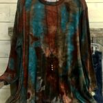 Self-pick-up Women's Plus Size Soft Round Neck Long Sleeve Top Casual Tie-Dye T-Shirt Only Self-pickup Is Supported