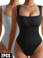 2 Pack Womens, One Piece Jumpsuits For Women, Ribbed Workout Tops For Women Clothing, Seamless Tank Tops Rompers - Image 8
