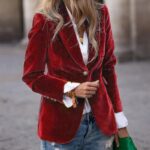 Velvet Lapel Casual Suit Business Fashion Slim Single-breasted Jacket Outwear Clothing For Women - Image 10