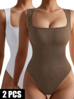 2 Pack Womens, One Piece Jumpsuits For Women, Ribbed Workout Tops For Women Clothing, Seamless Tank Tops Rompers - Image 5