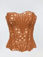 Sexy Hollow Out Corset Top Women Lace Double-layer Streetwear Party Club Corset Clothing - Image 5