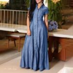 Women's Dress Shirt Collar Pocket Plus Size - Image 4