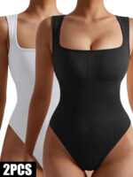 2 Pack Womens, One Piece Jumpsuits For Women, Ribbed Workout Tops For Women Clothing, Seamless Tank Tops Rompers - Image 9
