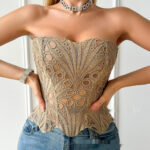 Sexy Hollow Out Corset Top Women Lace Double-layer Streetwear Party Club Corset Clothing - Image 3
