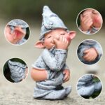 Pooping Naughty Gnome Miniature Statue Funny Resin Home Garden Ornament US - Image 2